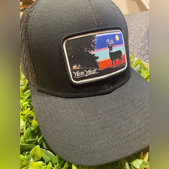 Yee Yee Mens Hat with deer and sunset. hunting hat snap back - Picture 2 of 6